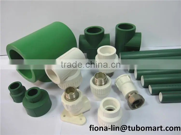 ppr cross pipe fittings of China Yanshan material with various colors