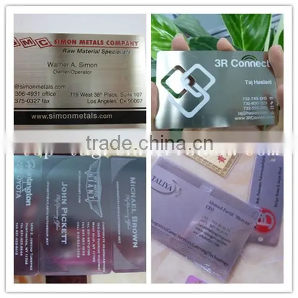 Letter Theme OEM Black Stainless Steel Metal Card For Business