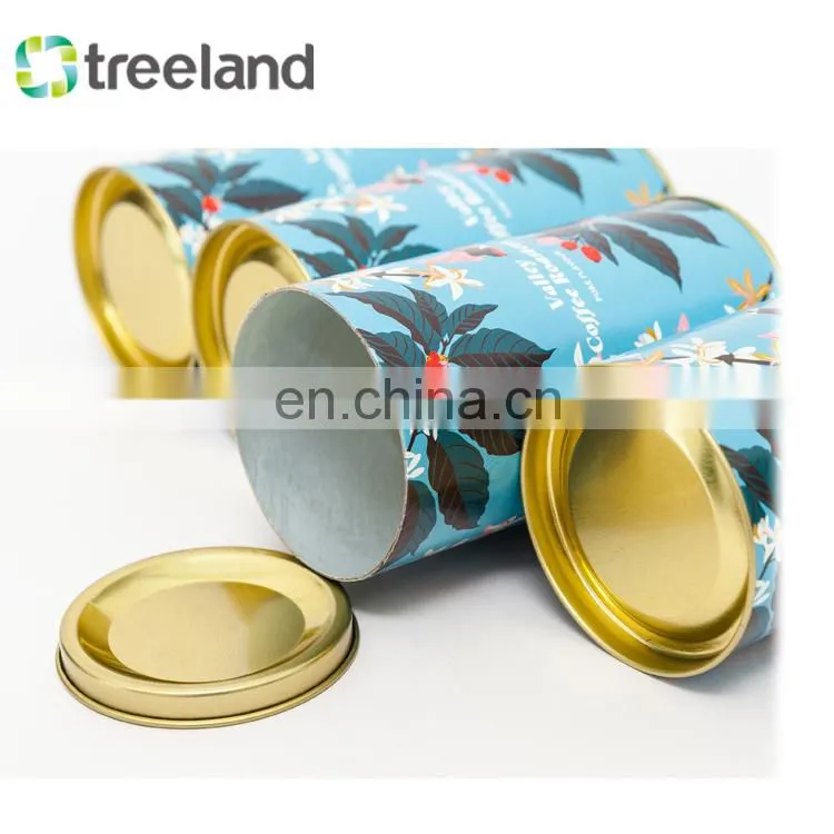 Coffee cardboard paper tube packaging container