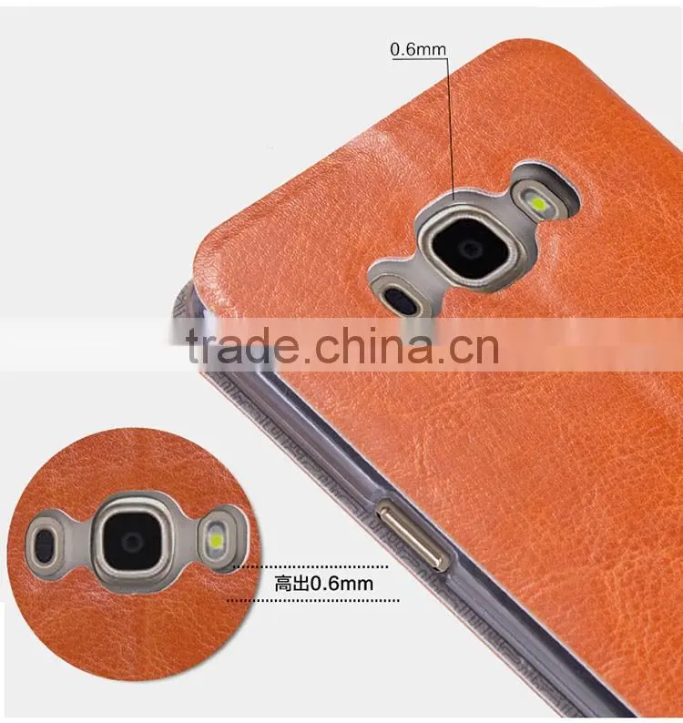 MOFi Original Leather Flip Cover Case for Samsung Galaxy J7 2016 J710F, Mobile Back Housing for Samsung J7 2016