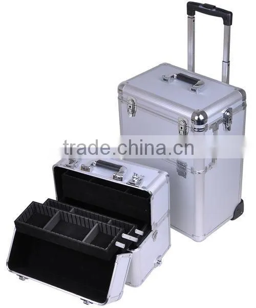 2014 new waterproof aluminum metal underwater camera case for high-density foam padding with handle