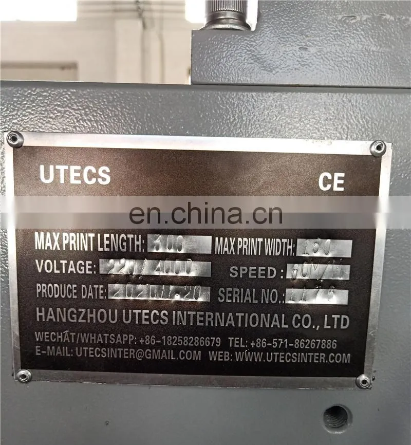 UGS31S 3 plus 1 color Automatic portable apparel clothing label flexo Printing machine, Roll to roll fabric ribbon printer
