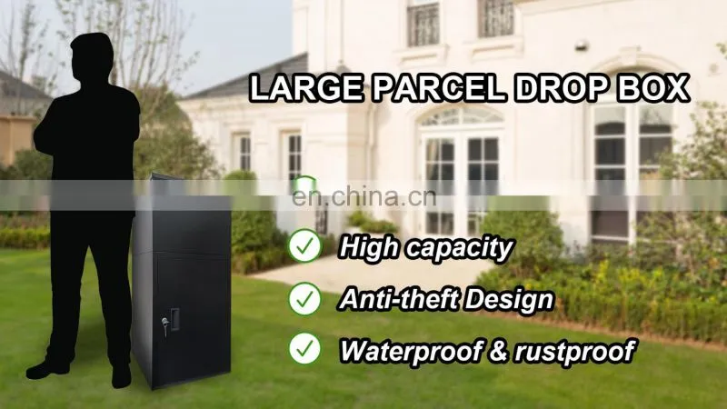 Extra Large Mailbox for Parcel Outdoor Package Metal Parcel Delivery Drop Box