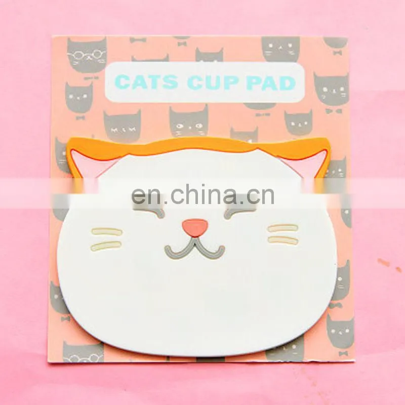 Cat Shaped Cup Coaster Silicone Cup Pad Slip Insulation Pad Cup Mat Hot Drink Holder Mug Stand Home Kitchen Accessories