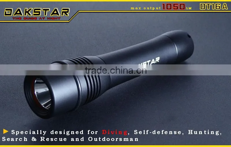 DAKSTAR DT16A XML T6 1050LM 26650/18650 Aluminum Rechargeable Superbright IPX8 LED Diving Flashlight With CREE