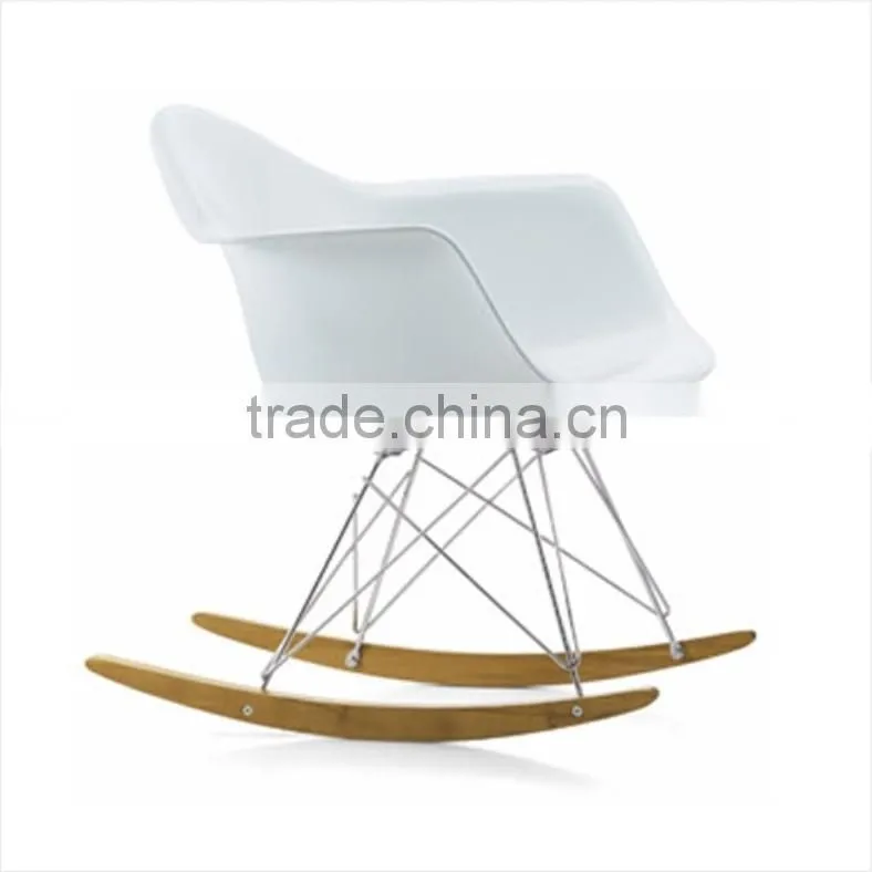 Foshan Master living plastic PP seat living room furniture RAR rocking chair