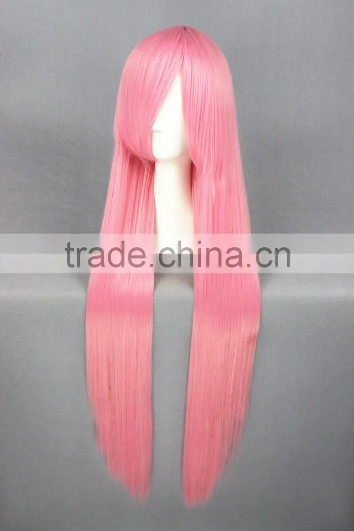 High Quality 100cm Long Straight Kuroko No Basketball Cosplay Hair Wigs Momoi Satsuki Pink Synthetic Anime Wig Party Wig