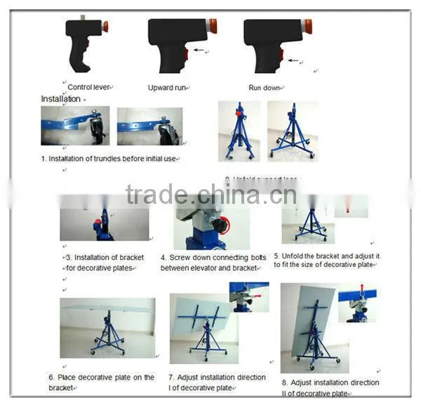 Drywall Panel electric portable lifter (CE) - Model 7K1001