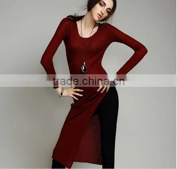 Ladies hot sell knitted dresses fashion 2013