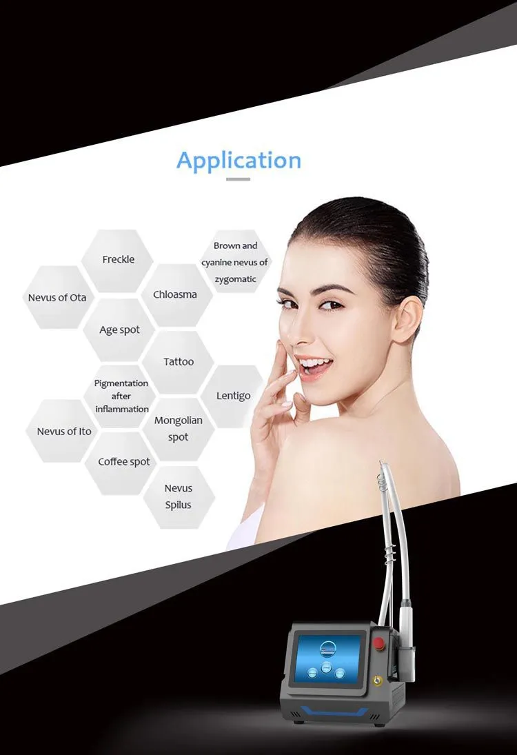 Portable Pico Laser Pigmentation Tattoo Removal Laser 755nm Pigment Removal Beauty Machine