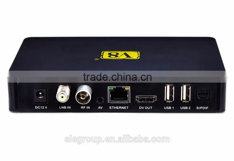 New DVB-S2+T2+Cable+IPTV satellite tv receiver openbox v8 angel android4.4 box with kodi