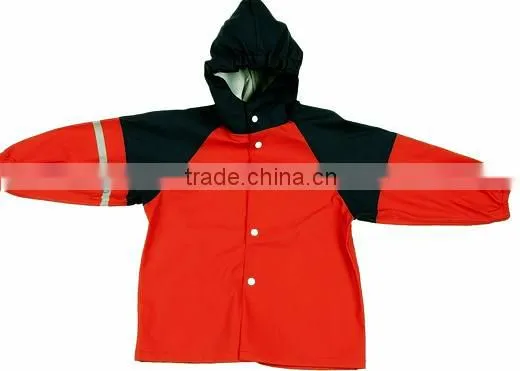 Waterproof PU Raincoat, PU Children Raincoat Wholesale
