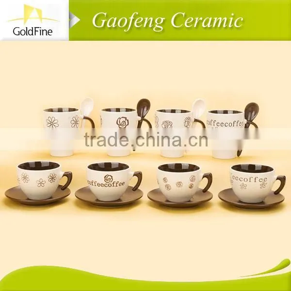 ceramic cup and saucer / mugs and cups
