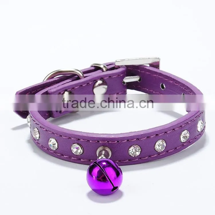 Cat dog chain pet supplies single diamond bells pet collar