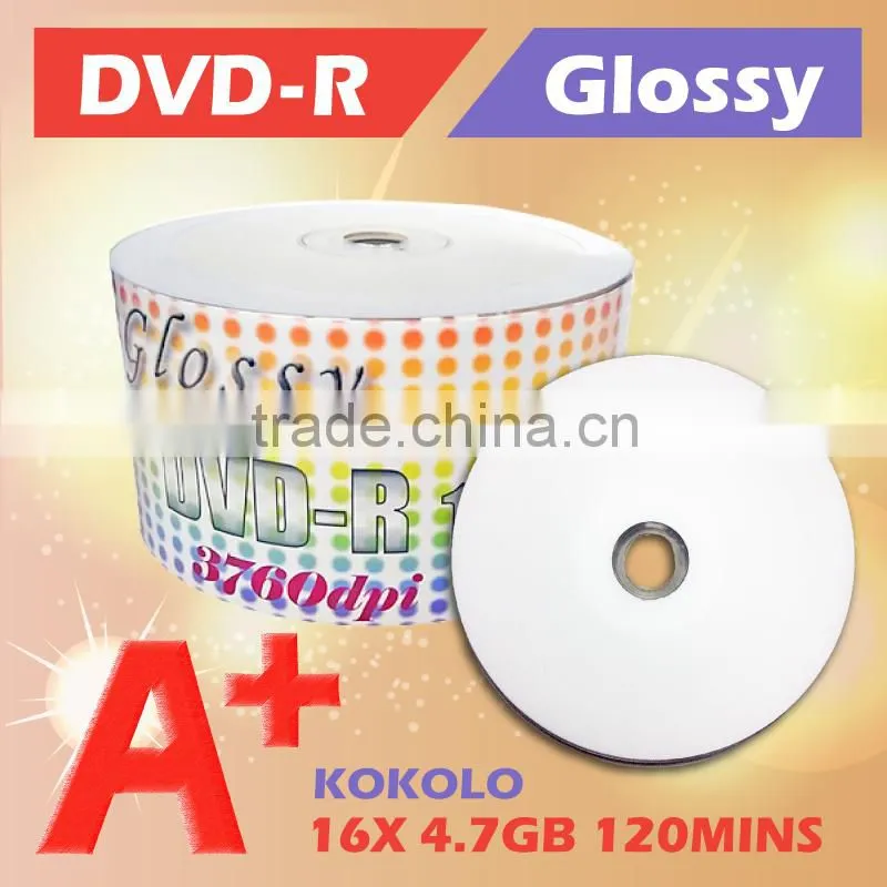Taiwan new blank printable dvd r, dvd-r 4.7 printable