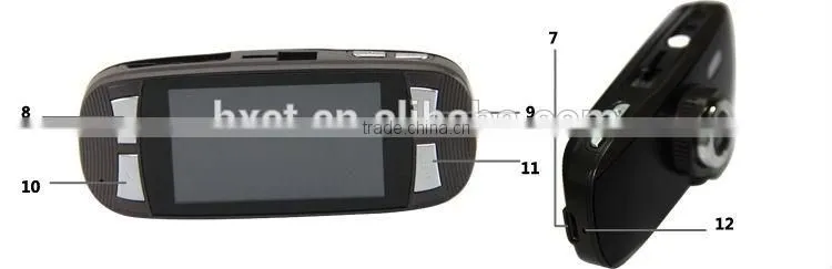 car dvr D2 night vision king rearview mirror tachograph / 1080P Full HD super wide angle / WDR / Novatek 96650
