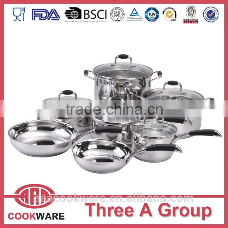 8 pcs stainless steel cookware set for wholesale
