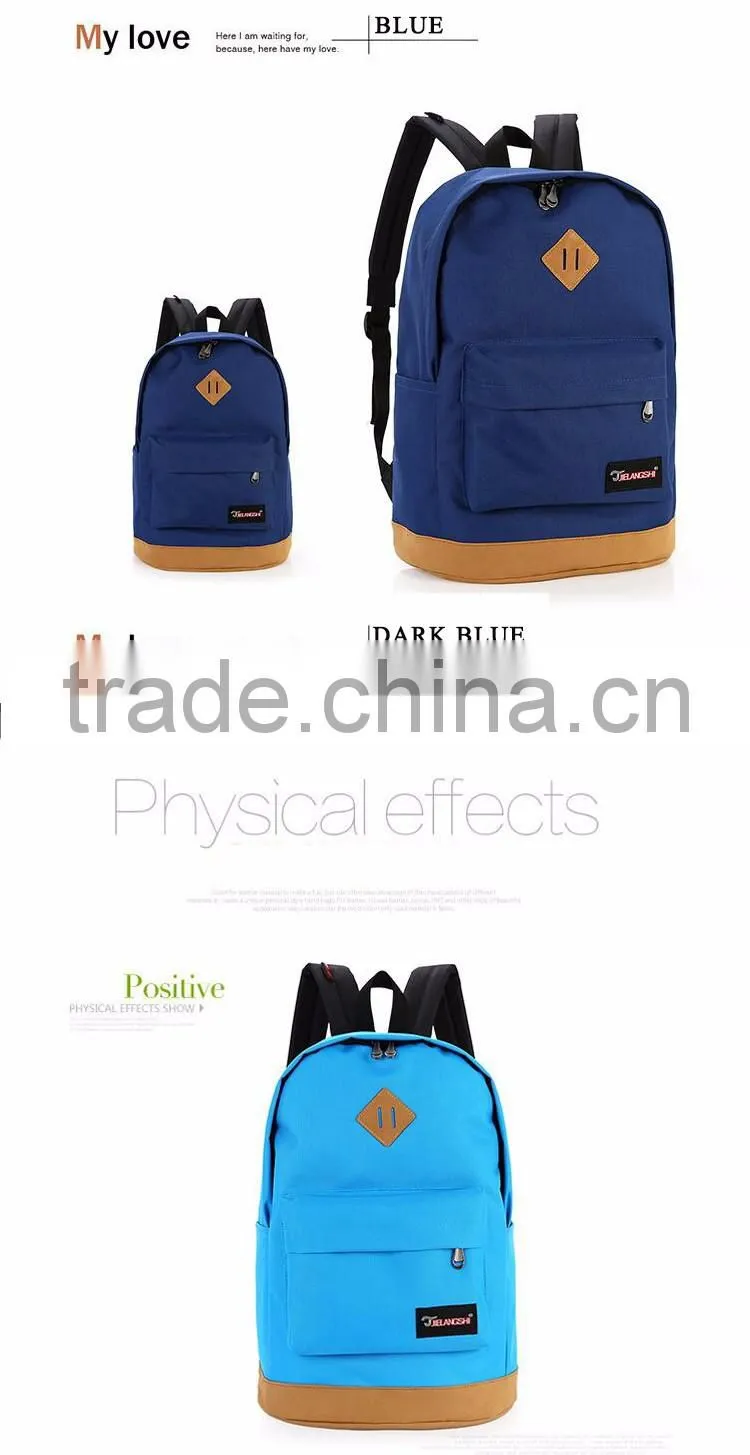 fashion canvas backpack for students leisure shoulder bag with 1pc/opp bag
