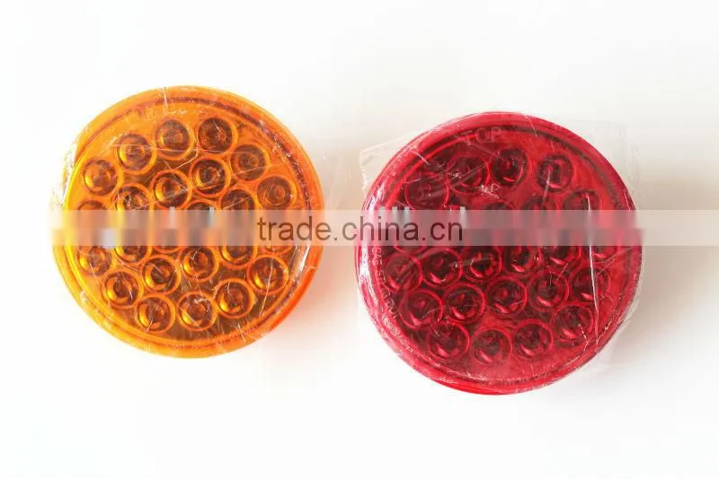 12V red 4" round factory directly best price truck led signal light