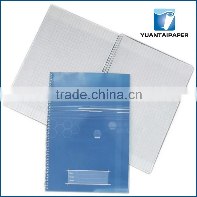 Printed custom students exercise notebook with spiral bound