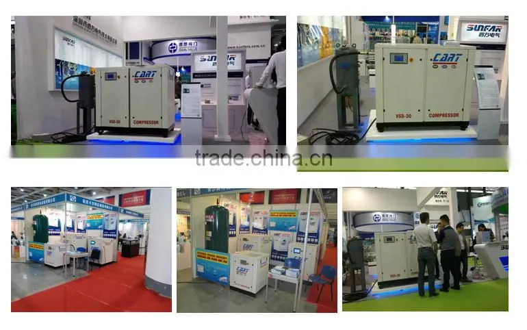 Stationary configuration compressor with high quality