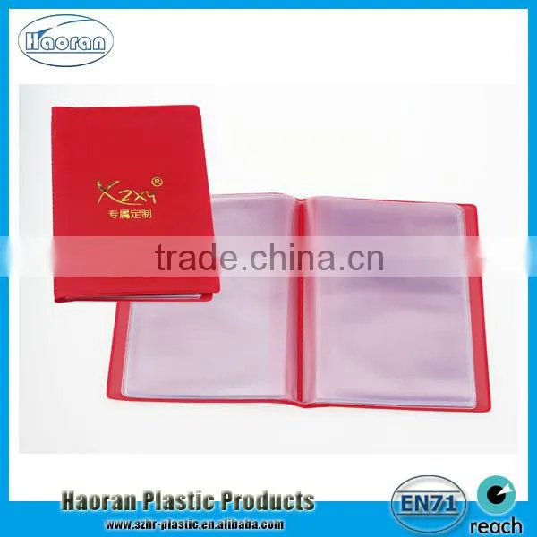 PVC document holders with side pockets