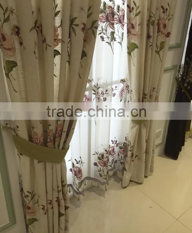2015 new design European high-grade jacquard polyester curtain