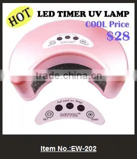 WHOLESALE!! 12W MOON SHAPE PINK COLOR led nail lamp WITH 30S 60S TIMER NAIL BEAUTY NAIL ART+NAIL FAN,
