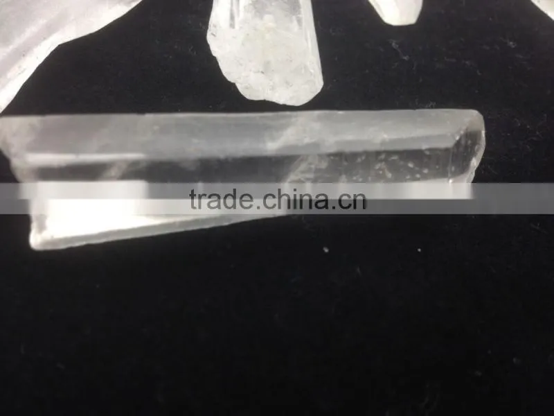 Natural crystal clear quartz point charm necklace on top for jewelry