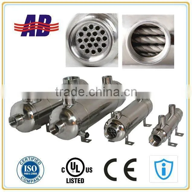Shell and tube type Stainless steel Engine Oil Cooler