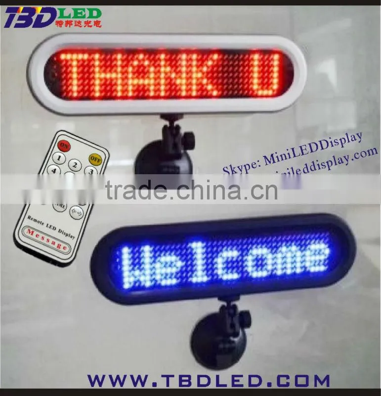12v led car message sign led moving scrolling message display screen board by remote control