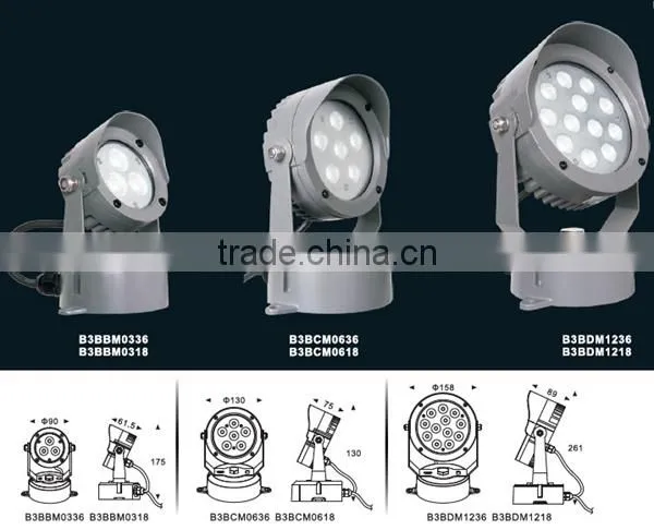 3X2W 6W LED Color Changing Landscape Lights Waterproof 12V IP65