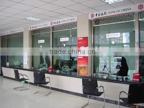 Steel frame system Bulletproof glass windows