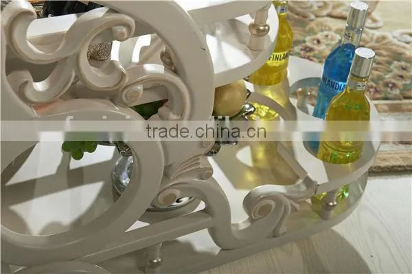 Noble treasures elegant french style dinging table and chair set with cabinet / french royal round table CZ102