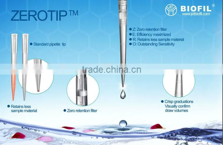 ZEROTIP, Bulk Packed Universal Fit Non-Steriled Micro Pipette Tips, Polypropylene, 100 to 1000 ml Volume (Case of 10000)