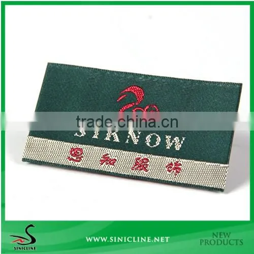 Sinicline Design custom fabric label with taffeta material