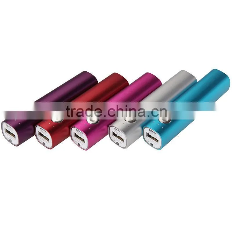 2015 new design 18650 battery cell portable power bank with led light