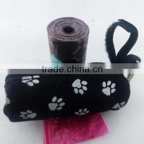 custom dog poop bag holder fabric pet waste bag dispenser