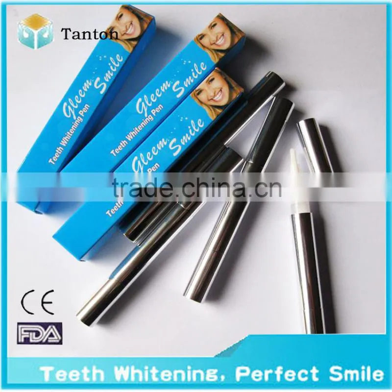 Free peroxide metal teeth whitening pen with nice retail box