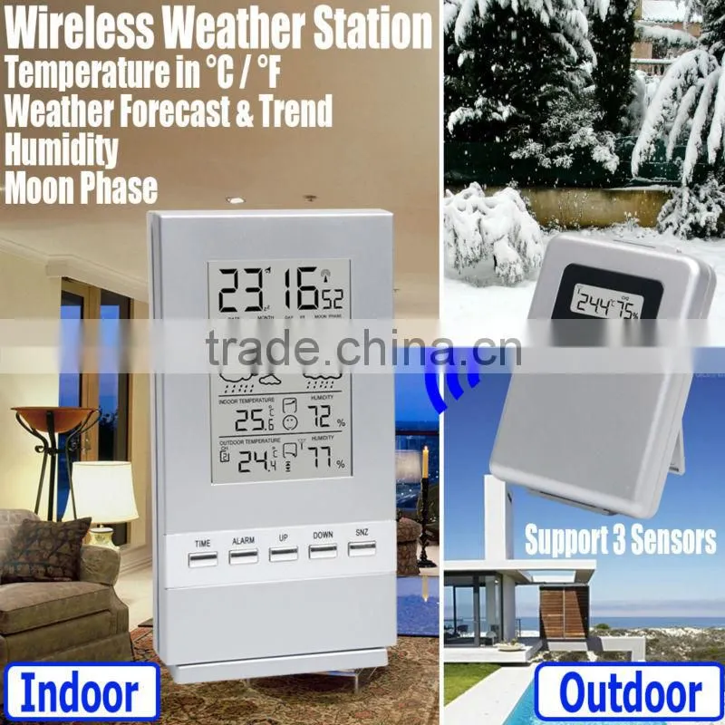 Wireless In/Outdoor Temperature Hygrometer Thermometer Humidity Weather Station