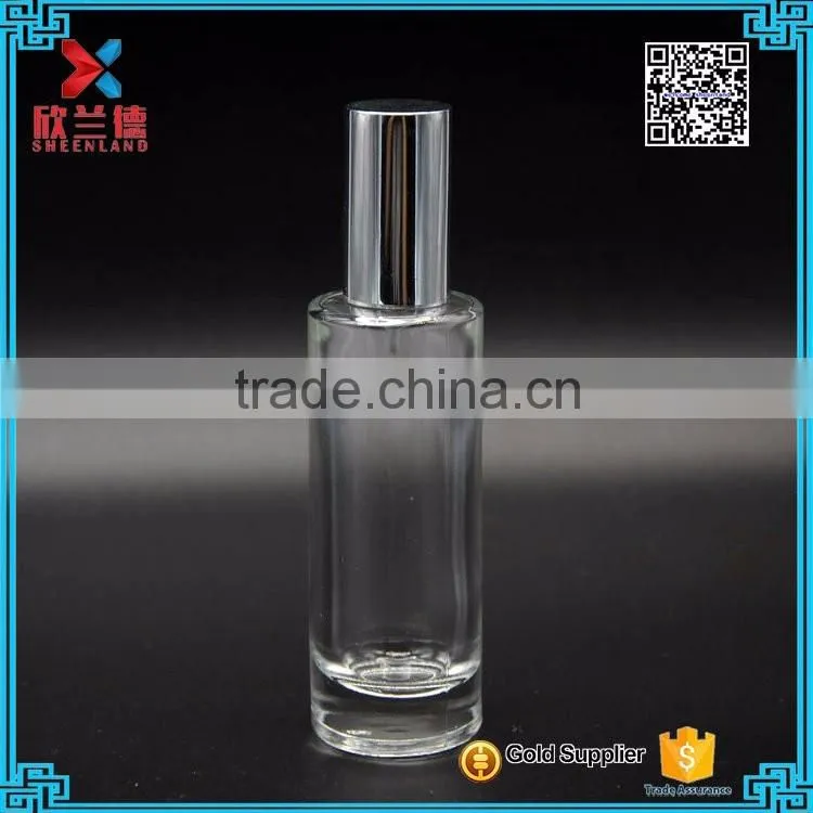 35ml 55 m straigfht cylinder shape glass perfume twist off bottle with aluminum cap