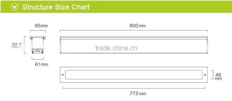 IP67 Length customized LED CE RoHs outdoor car park underground lamp