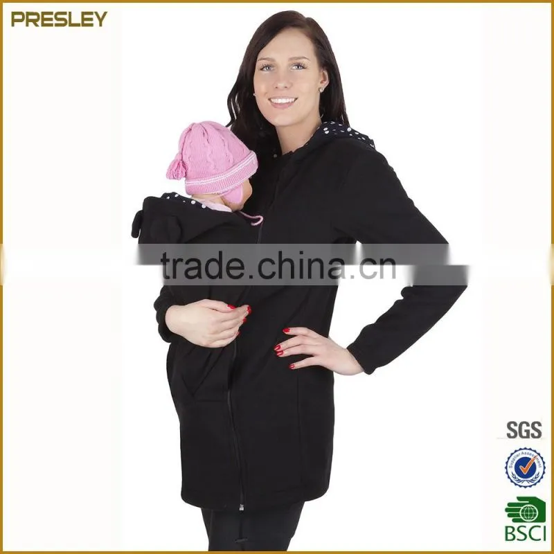Customized Baby Laoding Fleece Hoodie Baby Carrier Fleece Hoodie Cover Baby wearing hoody, 3 in 1 function hoodie jacket