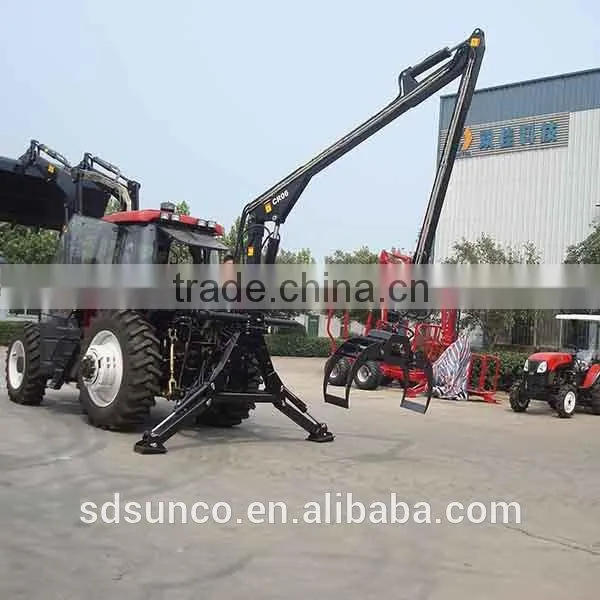 tractor crane, forest log crane, log trailer