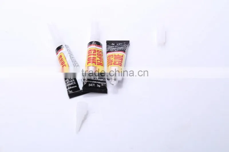 Jinyu hot sale factory price oem odm welcome 3 seconds quick dry 100%Cyanoacrylate super glue 3g