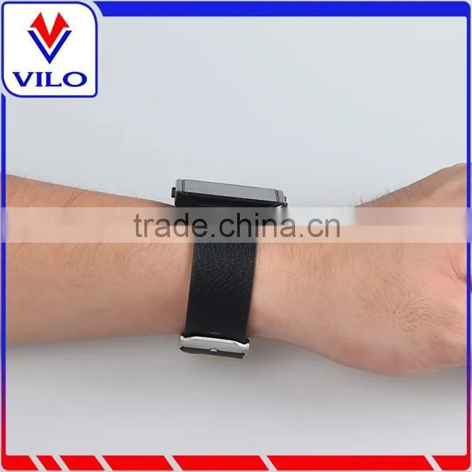 Genuine Leather Replacement Watch Strap Wrist Band+Metal Frame For Fitbit Blaze