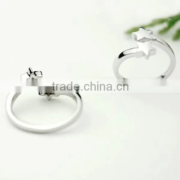 Wholesale Fashion couple jewelry Silver 925 Star Silver Ring