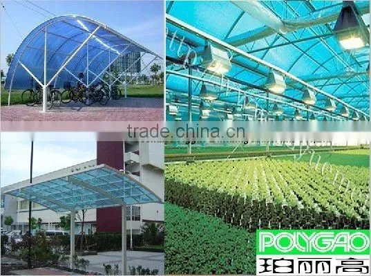 Polycarbonate hollow sheet for the garden greenhouses