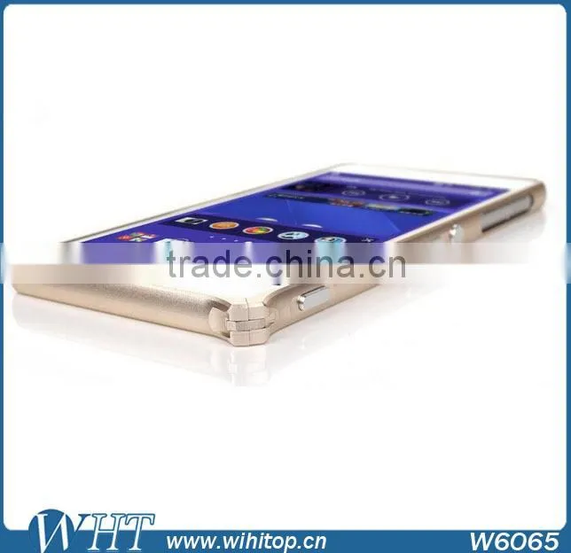 Fashionable Aluminum Bumper Case No Screws For Sony Xperia Z3, Luxury Hard Metal Frame For Xperia Z3