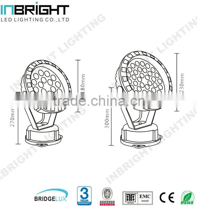 Round shape waterproof IP65 18W led flood light